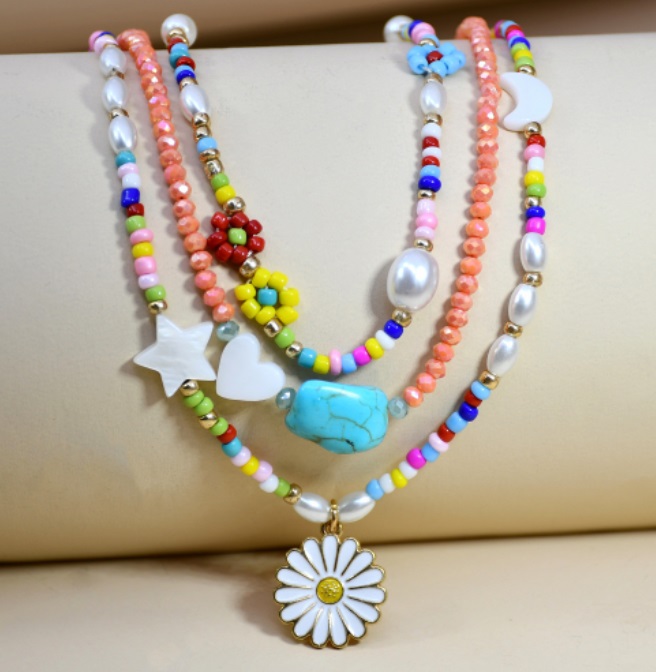 Beaded Necklace With Charms